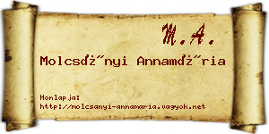 Molcsányi Annamária névjegykártya