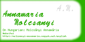 annamaria molcsanyi business card